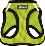 Best Pet Supplies Voyager Step-in Air Harness - All Weather Mesh, Reflective, No Pull Harness for Dogs, Cats - Secure with Hook & Loop Fastener, Buckle, Double D-Rings - Lime Green/Black Trim, XS