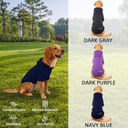 Basic Dog Hoodie, Soft Premium Quality Dog Hoodie Sweater with Leash Hole and Pocket, Cotton Doggy Puppy Sweatshirt Fashion Outfit for Dogs Puppy Small Medium Large - Navy Blue (X-Large)