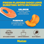 NATOO Dog Food Topper for Picky Eaters & Dog Treat (Salmon with Pumpkin), Dog Toppers for Dry Food, Wet Meal Toppers for Dogs & Puppies, Limited Ingredient Dog Food, (Case of 20) 3 oz Each