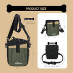 Sharmila Dog Treat Pouch - Large Capacity Storage & Multi-Pocket Design, Waterproof Training Treat Pouch Constructed from High-Density Oxford Fabric for Pet Training, Dog Walking, Hiking (Green)