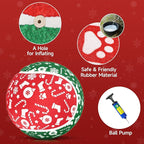 QDAN Christmas Dog Toys, Giant Tennis Ball for Large Big Dog, Balls for Outdoor Play Balls for Medium Large Dogs, Toys Birthday Gifts, 9.5 Inch