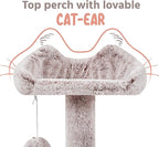 Yaheetech 54in Cat Tree, Cat Tower with Double Cat Condo, Sisal Scratching Posts, and Dangling Balls, Cat Furniture Kitten Play House