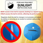 Herding Ball for Dogs - 25” Cover for Australian Shepard, Collie, Cattle & All Herding Dogs Over 27 Pounds - Heavy Duty Dual Layered Cover - Thick Anti-Burst Inner Ball - High Flow Foot Pump