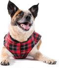 Goldpaw Duluth Double Fleece Dog Sweater Vest for Small Dogs - Soft, Stretchy Dog Fleece - Warm Pet Jacket for Fall and Winter - Premium Pet Outerwear - Machine Washable - Red Tartan/Black - Size 14