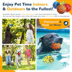 Petcare 4 Pack Dog Balls Indestructible Dog Toys for Aggressive Chewers Durable Tough Tennis Balls Toys for Medium Large Dogs Outdoor Outside Fetching Toys for Big Dogs Chew Ball