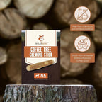 Wildfang® Coffee Wood Dog Chew, XL - Tough Chew Toys for Aggressive Chewers, Dog Teething Toys for Puppies, Training for Chewing Muscles, Coffee Tree Sticks for X-Large Dogs (Over 99 lbs)