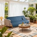 gogobunny 3X Stronger Waterproof Pet Blanket, Scratch Proof Furniture Protector for Dogs Cats, Reversible Cover 82x120 Inch, Dark Blue