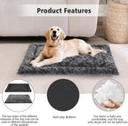 2 Pack Dog Bed for Large Medium Small Dogs,Reversible Rectangle Dog Bed,Washable Orthopedic Durable Sofa Bed for Pet Sleeping Puppy Cat-L-Grey