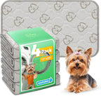 FXW Washable Pee Pads for Dogs, Puppy Pads with Super Absorbent, Specifically Designed for 24inch Cages, 23" × 17" Rectangle, Khaki, 4 Packs