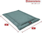 Majestic Pet Orthopedic Memory Foam Dog Crate Mat - Plush Pet Bed Pad for Crates & Kennels | USA Crafted | 48"x30" Villa Azure
