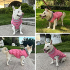 Malier Dog Coat, Reflective Dog Jacket Waterproof Windproof Puppy Cold Weather Coats with Harness Built in, Winter Extra Warm Pet Coat Fleece Vest for Small Large Pets and Puppy (Pink, Small)