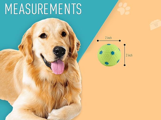 Crafts Central 6 PCS Latex Balls for Small and Medium Size Dogs - for Automatic Dog Ball Launcher, Playing Fetch, and Dog Toy