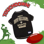 NFL New Orleans Saints Dog T-shirt Small. - Licensed Shirt for Pets Team Colored with Team Logos- Premium Stretchable Materials for the comfort of your Dog & Cat