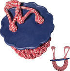 2-in-1 Dog Tug of War Rope and Frisbee, Dog Toy,Tough Rope Toy, Flying Disc, Tug Toy for Outdoor and Indoor Play (Iris Blue)