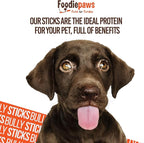 FOODIEPAWS 5 Inch Bully Sticks for Dogs, 25 Pack Bulk | All Natural, Grass-Fed Beef | High Protein, Rawhide-Free & Fully Digestible Dog Chews | Long Lasting Dental Treats for Small & Medium Dogs