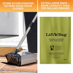 Neater Pet Brands Lift N’ Bag 2.0 Dog Pooper Scooper with Bag Attachment & 27" Pole for Small to Large Dogs, New & Improved Design, 195 Refill Bags, Heavy Duty Dog Poop Scooper for Yard, One-Hand Use