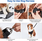 2 IN 1 Dog Grooming Hammock with Multifunction Leash, No-Pull Harness, Adjustable Loop/Leash and Stainless Hooks, for Large Size Cat/Dog