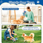 Dog Squeak Toys for Small & Medium Breeds, Puppy Teething Interactive Chewing Plush Toy to Keep Them Busy, Best Birthday, Christmas, Halloween, Easter Gift, Elephant