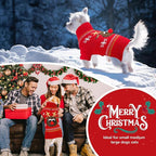 PETCARE Dog Christmas Sweater Red Ugly Funny Cute Cartoon Reindeer Cat Sweaters Jumper Holiday Dog Clothes Puppy Sweaters for Small Medium Large Dogs Fall Winter Outfits Xmas Dogs Costume,Medium