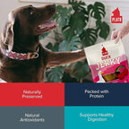 PLATO Pet Treats - Air-Dried Jerky - Delicious, Real Meat Dog Treats - Grain Free - Supports Healthy Digestion - Duck with Cherry 16oz