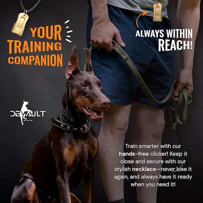 3-Pack Dog Clicker (Silver, Gold, Black) - Clickers for Pet Training – Easy-to-Carry Dog Training & Behavior Aids - Teach Your Dog Tricks or Reward His Behavior