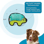 Outward Hound Durablez Minis Stuffing-Free Squeaky Plush Dog Toy for Puppies & Small Dogs - Interactive, Soft Yet Tough, No Mess, Jumbo Squeaker, Long-Lasting Play, Hedgehog