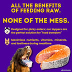 HOLI Freeze Dried Dog Food Topper - 3 Pack 2oz/Bag (Beef Liver, Chicken Breast, Salmon) Mix in Flavor Enhancer, 100% All Natural