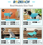 ROZKITCH Reversible Warm Dog Sweater Coat Jacket Thickened Thermal Sherpa Sweaters Reversible Fleece Vest Pet Clothes with 2 Sides for Cold Weather Winter for Giant Breeds Bluegreen 5XL
