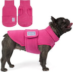 cyeollo Small Dog Sweater, Soft Fleece Sweaters Turtleneck Doggy Sweatshirt Warm Fall Winter Vest Stretchy Pet Clothes for Puppy Soft Doggie Coat Girl & Boy, Pink S