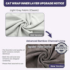 Paw Legend 35.4" Cat Wrap for Grooming Cat Wrap for Cutting Nails Cat Restraint for Nail Clipping Self Adhesive Blanket Restraint Cloth for Cats Within 22lbs