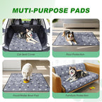 Washable Pee Pads for Dogs Mat, 2 Pack Absorbent Reusable Training Dog Pads Pet Puppy Pads, Non-Slip Potty Pads for Whelping, Playpen, Crate, Bed, Grey 32"x52"