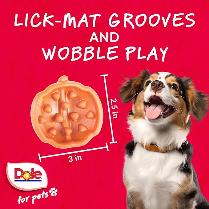 Dole for Pets Freshly Fetched Lasting Chew, Pumpkin Flavor Dog Treats | Flavored with Real Veggies, No Wheat, Corn, Soy, Artificial Flavors, Colors, Preservatives, or Animal Products,8 Ounce - 6 Pack