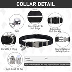 GAMUDA Small Dog Harness Collar and Leash Set, Step in No Chock No Pull Linen Fabric Soft Mesh Dog Vest Harnesses Reflective for Dogs Puppy Cats Kitten Rabbit (Black, XS)
