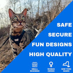 Travel Cat The Emerald Explorer Limited Edition Green Harness and Leash Set - Adjustable Fit Mesh Cat Harness with Reflective Strap - Escape Proof Harness for Cats, Kitten (Medium)