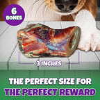 Marrow Bones for Dogs Large, Medium, & Small, All-Natural, USA Made, Healthy Bone Marrow Dog Treats, Filled Beef Bones That Support Dental Health, 3-Inch, 6 Count