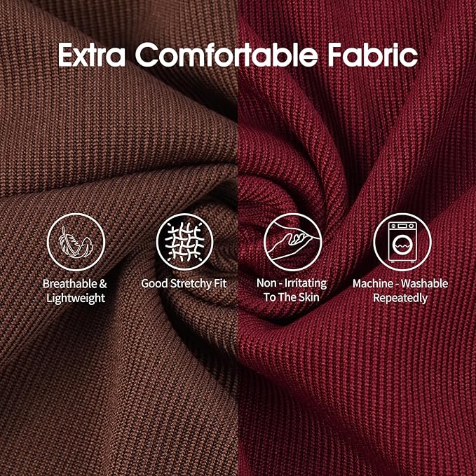 IECOii 2 Pack Summer Dog Shirt | Stretchy Fade-Resistant Fabric, Machine Washable Convenient,Home & Outdoor Clothes Fit for Medium Breeds, Coffee+DarkRed, XL