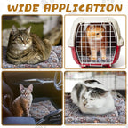 4 Pack Ultra Soft Dog Cat Bed Mat with Cute Prints Reversible Fleece Dog Crate Kennel Pad Cozy Washable Thickened Hamster Guinea Pig Pet Bed Mat for Small Animals(21 x 14 Inches,Gray)