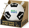 Eco Sports Small Dog Soccer Ball with Straps – Size 2, Interactive Durable Dog Soccer Ball with Cotton Grab Tabs for Fetch Training and Outdoor Play, for Small Size Pets and Puppies