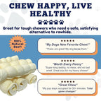 Amazing Dog Treats - Beef Cheek Rolls-(Mega Thick 10" - 6 Pcs) No Hide - Safe Rawhide Alternative Dog Chew - Great for Power Chewers - Long Lasting Dog Chew - No Splinters - Retriever Rolls for Dogs