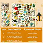 BABORUI Cat Grooming Wrap for Cutting Nails - Self-Adhesive Cat Swaddle Wrap with Nail Clipper, Anti-Scratch Cat Burrito Wrap for Nail Trimming, Cat Grooming Supplies