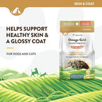 NaturVet Scoopables Omega-Gold Anchovy Oil & Salmon Supplement For Dogs and Cats - Supports Healthy Skin & Coat Plus DHA, EPA, Omega-3, & Omega-6 - Anchovy & Salmon Flavored For Dog and Cat | 11oz Bag