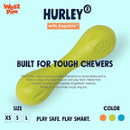 WEST PAW Zogoflex Hurley Dog Bone Chew Toy – Floatable Pet Toys for Aggressive Chewers, Catch, Fetch – Bright-Colored Bones for Dogs – Recyclable, Dishwasher-Safe, Non-Toxic, X-Small, Granny Smith