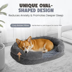 Soft Donut Dog Bed for Small Dogs, 28" Orthopedic Comfort Pet Sofa Couch with Egg Crate Foam, Washable Cover & Non-Slip Bottom, Cozy Cat Couch with Bolstered Sides, Grey (28")