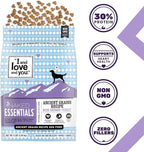 I and love and you Naked Essentials Ancient Grains Dry Dog Food - Chicken + Turkey - High Protein, Real Meat, No Fillers, 4lb Bag