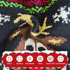 PETCARE Dog Christmas Sweater Black Ugly Funny Cute Cartoon Reindeer Cat Sweaters Jumper Holiday Dog Clothes Puppy Sweaters for Small Medium Large Dogs Fall Winter Outfits Xmas Dogs Costume,Large