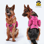 Forestpaw Dog Harness Medium Sized,Tactical Dog Harness with Handle,No Pull Military Style Service Dog Vest with Pockets Adjustable for Medium Large Dogs,Hot Pink,Chest 15.5-25.5"