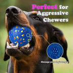 2Pcs Super Bouncy Dog Balls, Fun Indestructible Tennis Balls for Aggressive Chewers, Durable Floating Fetch Toys for Small Dogs with Lifetime Replacement