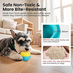 Potaroma Frozen Treat Dog Toys Enrichment Ball, Interactive Durable and Safe Puppy Chew Toy, Slow Feeder Food Dispenser Dog Pup Puzzle for Chewers 4.0 Inches