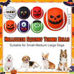 Civaner 6 Pcs Halloween Dog Toys Bulk, 2.5 Inch Squeaky Tennis Balls for Small Medium Large Dogs Pets Puppy Chew Teething Toy Interactive Training Gifts Xmas Stocking Stuffers