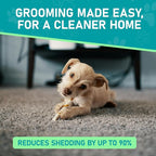 Maxpower Planet Pet Grooming Brush - Double Sided, Extra Wide for Dogs and Cats - Dematting Undercoat Rake, Reduces Shedding by 95%, Purple